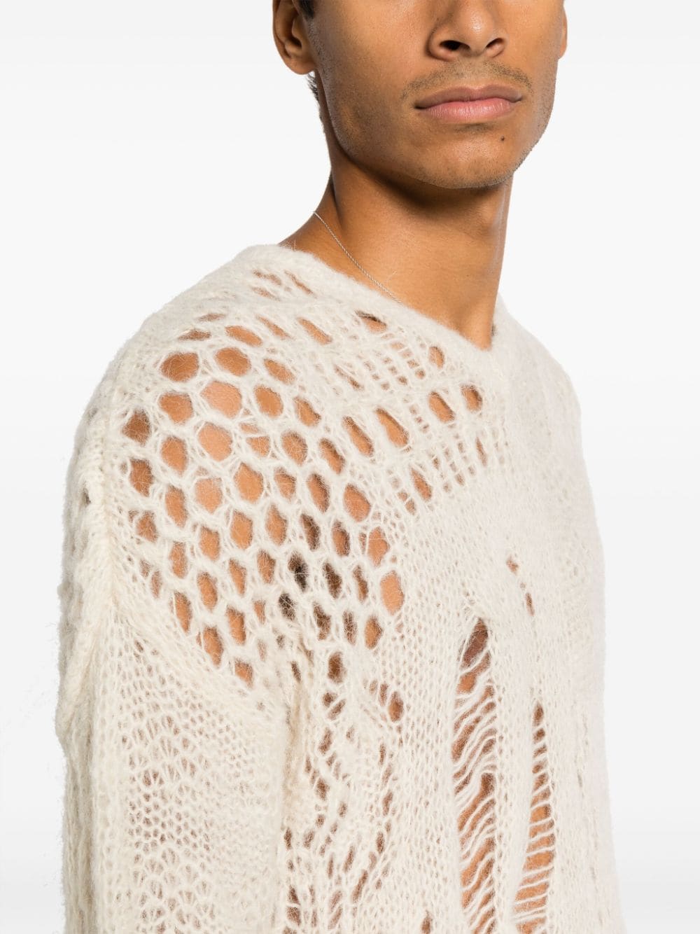 White knitted sales jumper mens